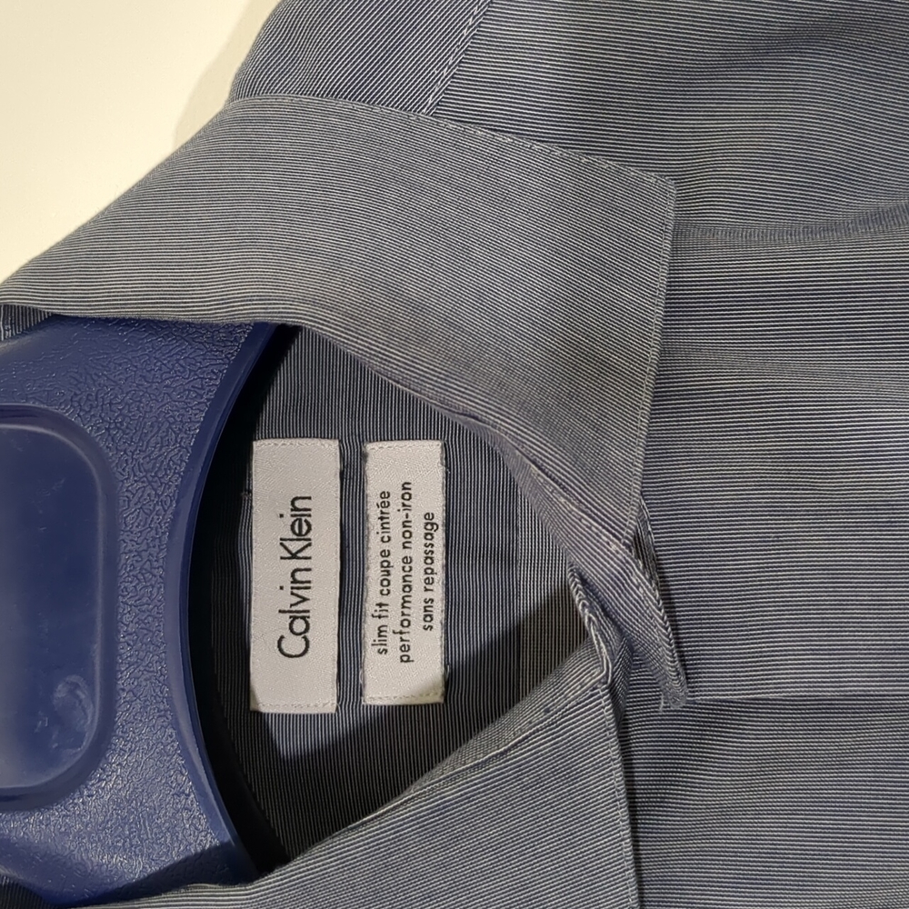 Calvin Klein blue/gray men's dress shirt size 16 - 34/35